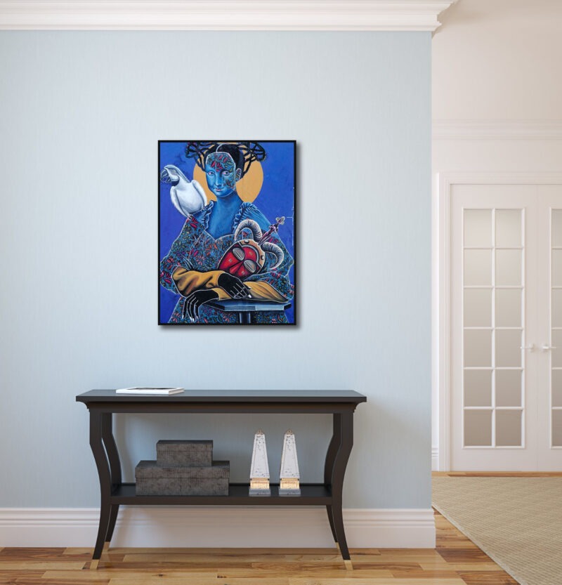 peinture figurative contemporaine de marcelin yao acrylique sur toile in situ