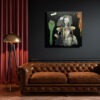 peinture acrylique personnages fantasmagoriques de jean louis bessede in situ
