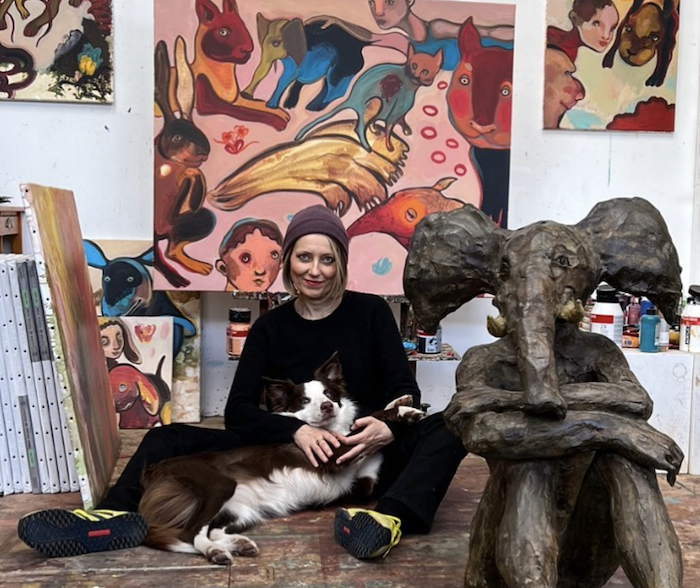 Portrait Ruta ruta jusionyte artiste sculpteur et peintre de la galerie22