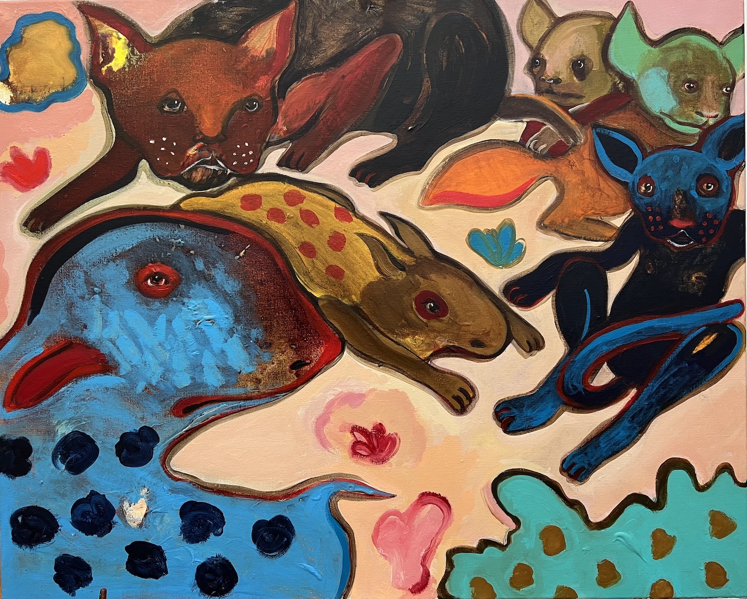 peinture acrylique sur toile figurative et naive de ruta jusionyte dans la galerie d art en ligne galerie22