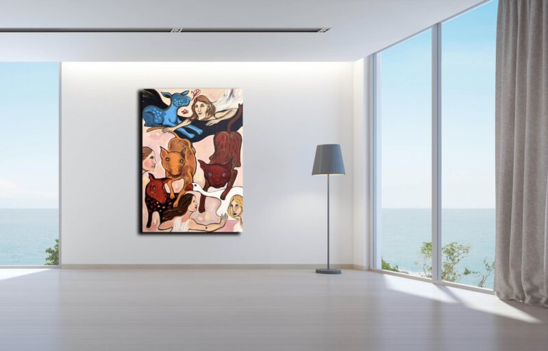 peinture acrylique sur toile figurative et naive de ruta jusionyte dans la galerie d art en ligne galerie22