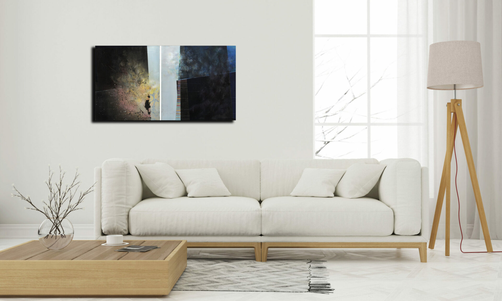 peinture acrylique serigraphie crayon et huile sur toile de frederick gagne in situ