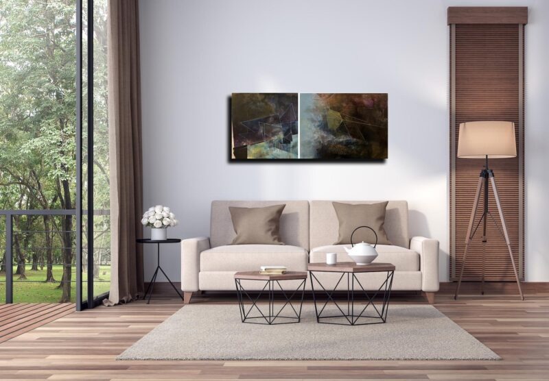 peinture acrylique serigraphie crayon et huile sur toile de frederick gagne