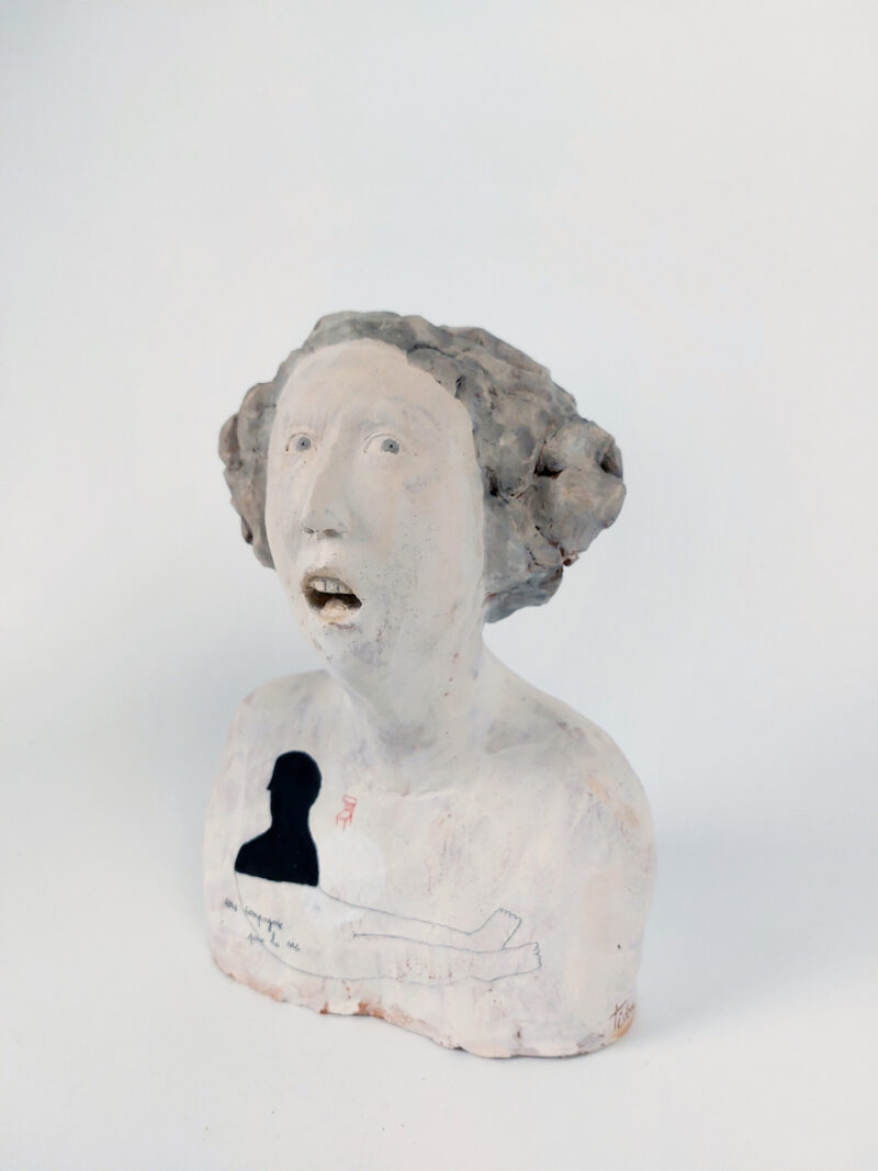 sculpture ceramique contemporaine figurative de Tidru