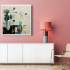 tableau peinture contemporaine colorée , tableau d'art, de jean-louis bessede en vente a la galerie22 in situ
