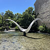 sculpture contemporaine monumentale en aluminium de francis guerrier à vendre a la galerie22